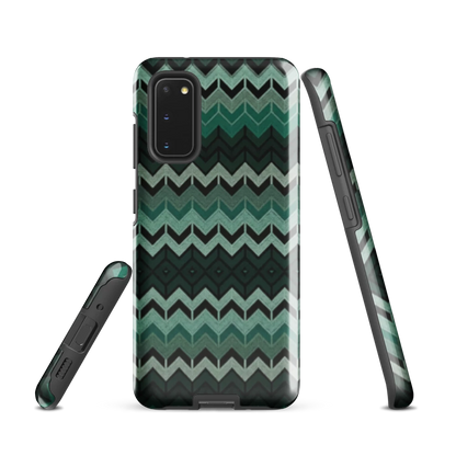 Green Chevron Tough Case for Samsung