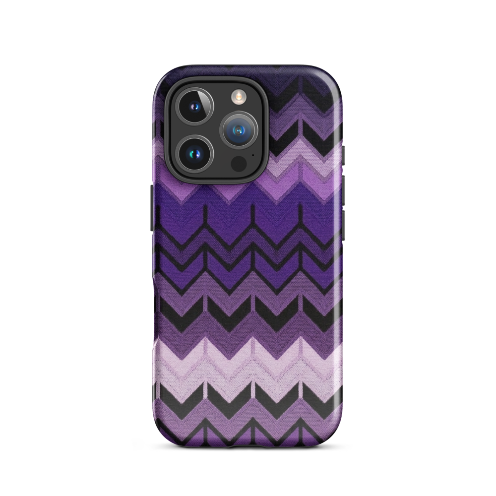 Purple Chevron Tough Case for iPhone®