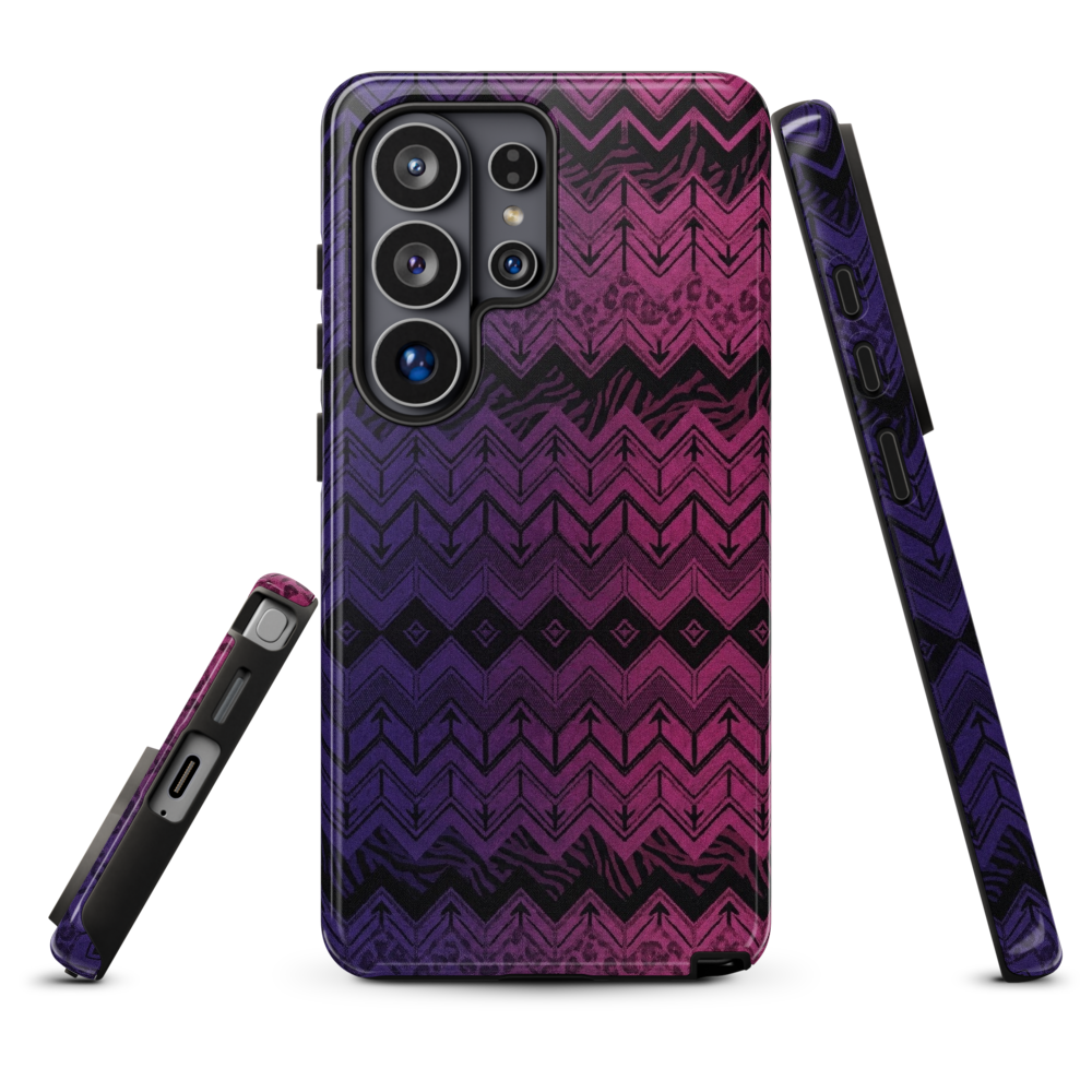 Purple & Pink Chevron Classic Pattern Tough Case for Samsung