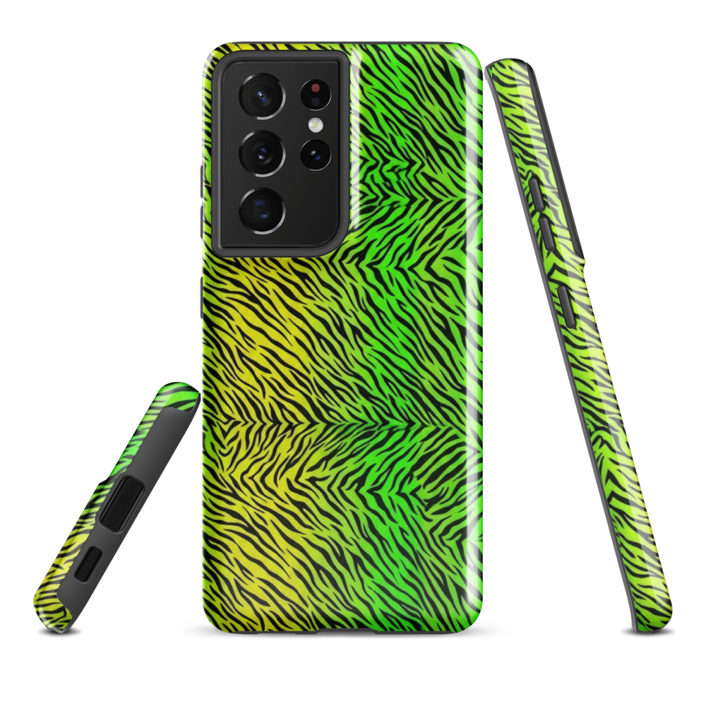 Green & Yellow  Zebra Print Tough Case for Samsung