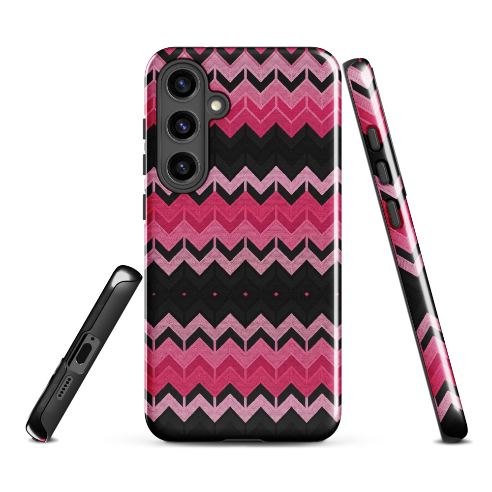 Pink Chevron Print Tough Case for Samsung