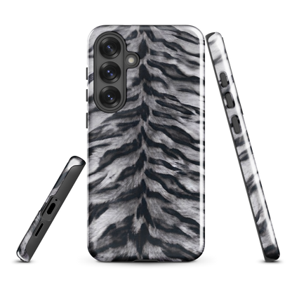 Gray Tiger Print Tough Case for Samsung