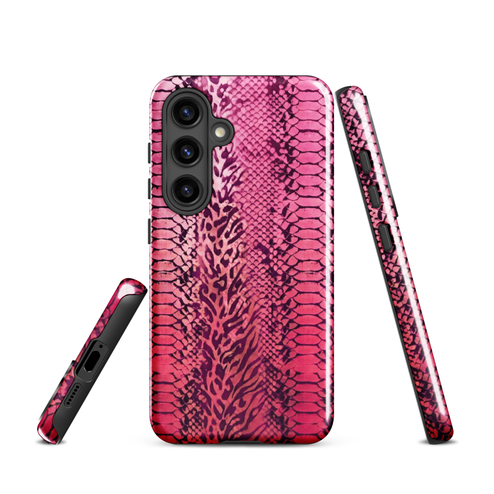 Pink Snake Skin & Leopard Print Tough Case for Samsung