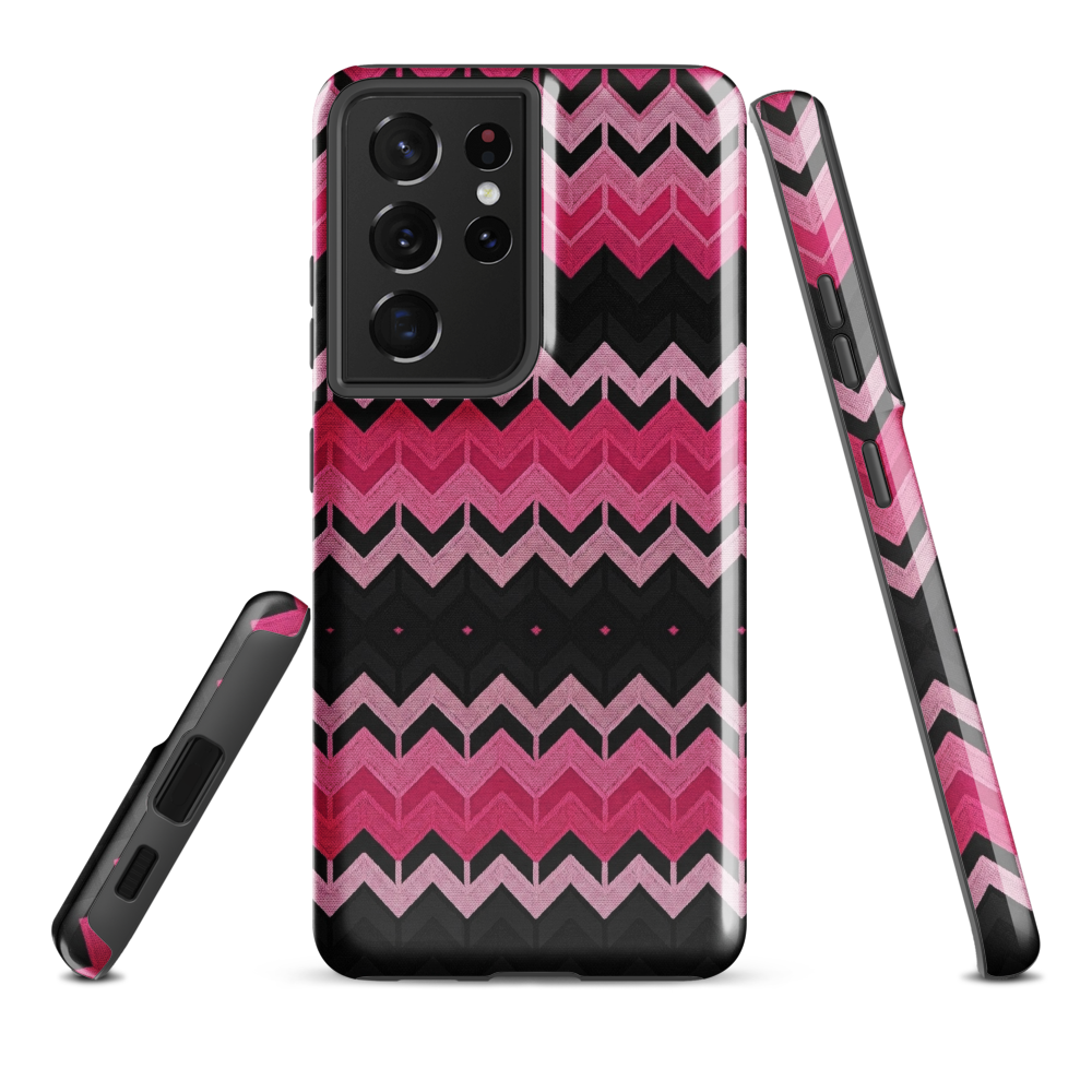 Pink Chevron Print Tough Case for Samsung