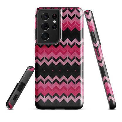 Pink Chevron Print Tough Case for Samsung