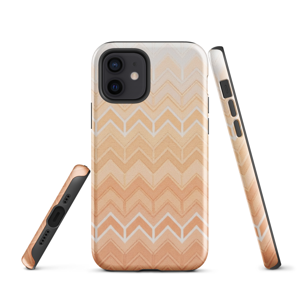 Coastal Orange Chevron Pattern Tough Case for iPhone®