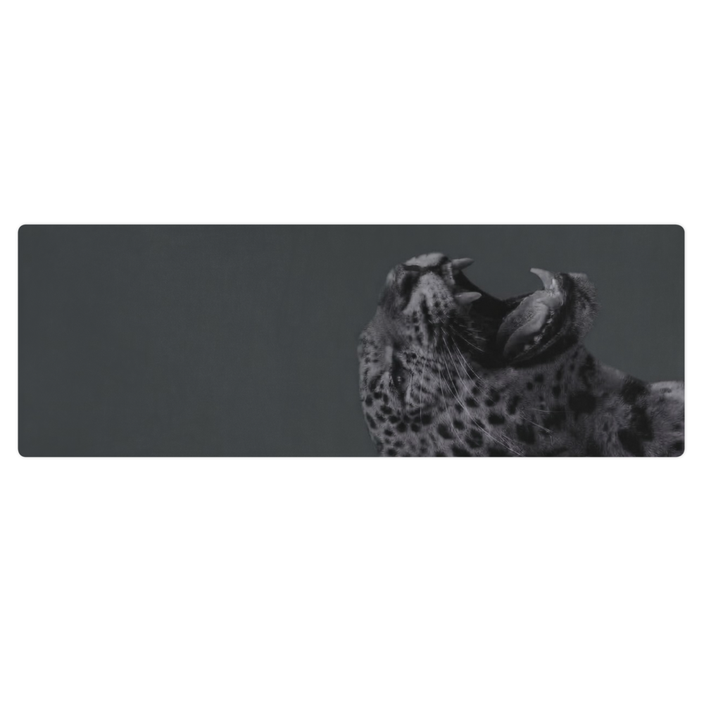 Gray Leopard Yoga & Pilates Grounding Mat