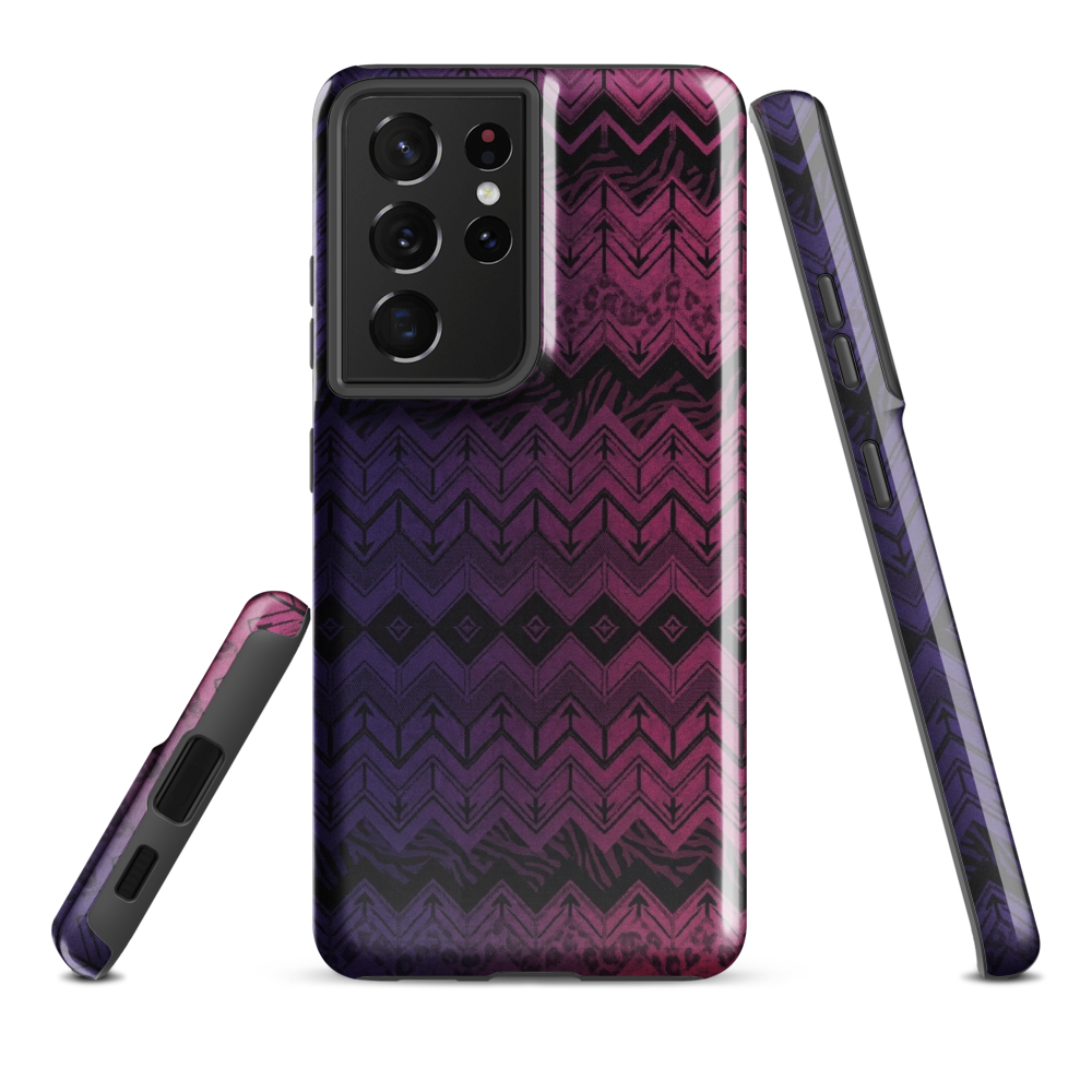 Purple & Pink Chevron Classic Pattern Tough Case for Samsung