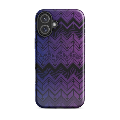 Purple to Blue Chevron Zebra & Leopard Print Tough Case for iPhone®
