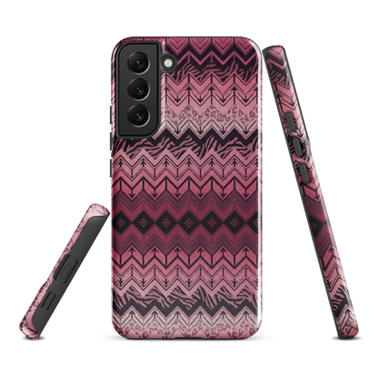 Pink Chevron Pattern Leopard & Zebra Print Tough Case for Samsung