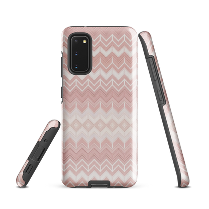 Classic Pink & White Chevron Tough Case for Samsung