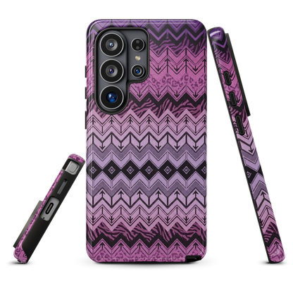 Purple Chevron Zebra & Leopard Print Tough Case for Samsung