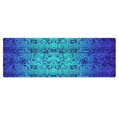 Blue Snake Skin Print Pilates Yoga Mat