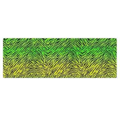 Neon Green & Yellow zebra print Yoga Mat
