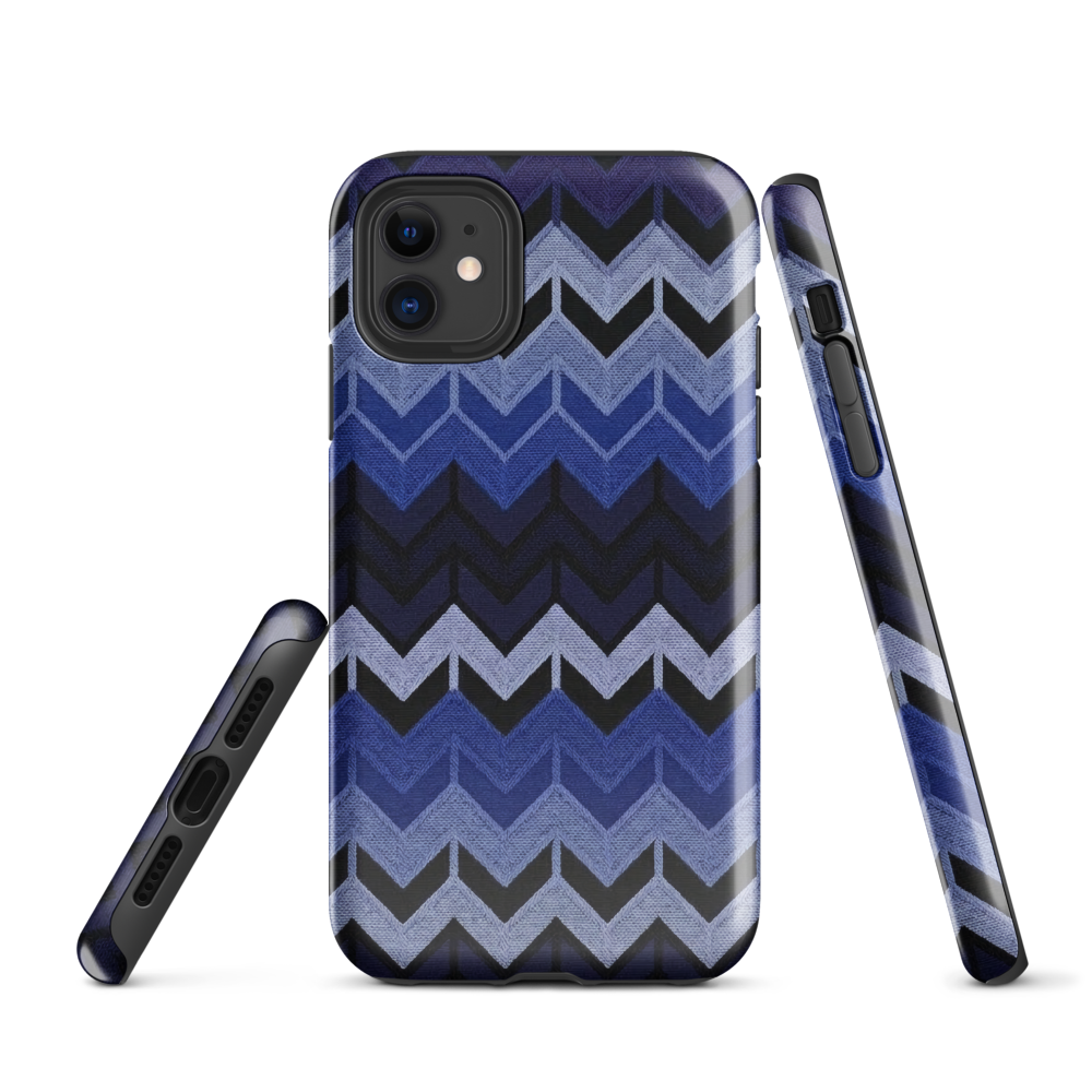 Blue Chevron Tough Case for iPhone®