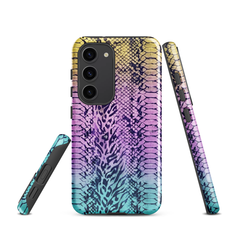 Faded Rainbow Snake Skin Zebra & Leopard Print  Tough Case for Samsung