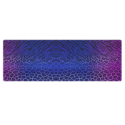Blue & Purple Zebra & Leopard Print Pilates Yoga Mat