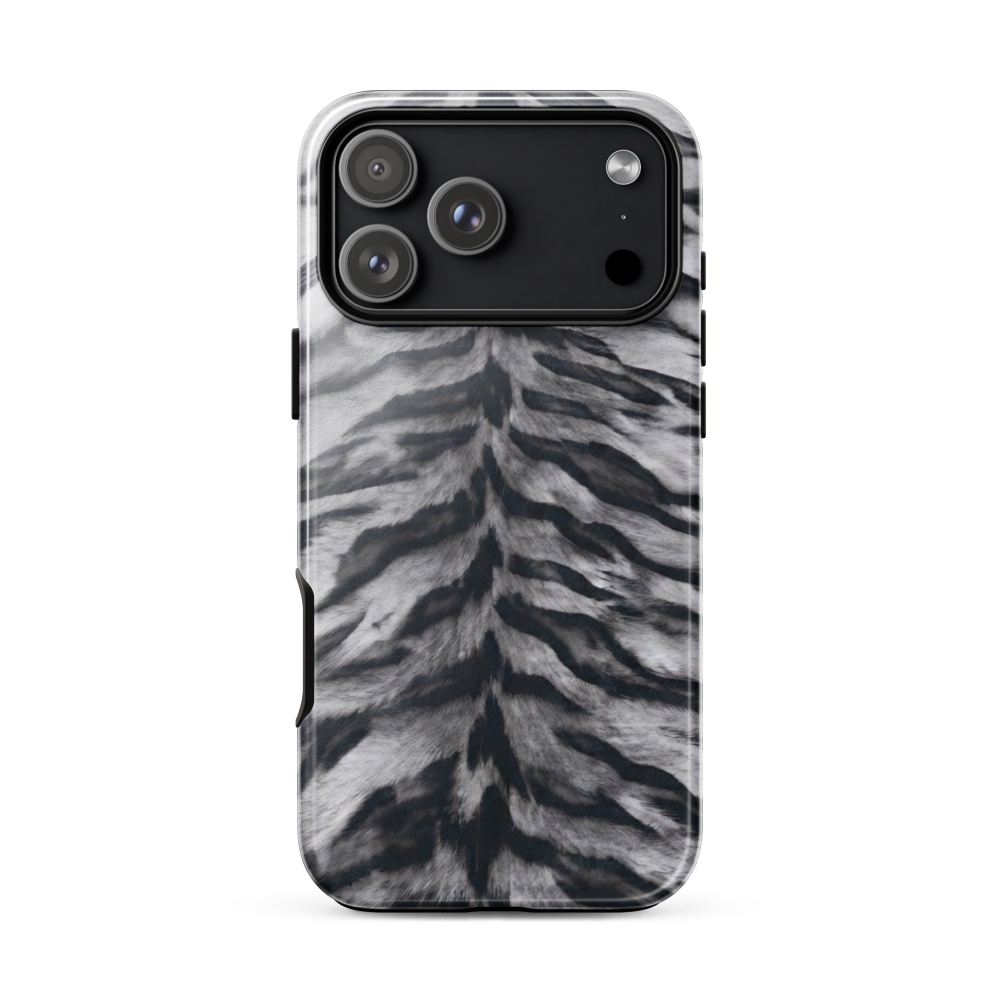 Gray Tiger Print Tough Case for iPhone®
