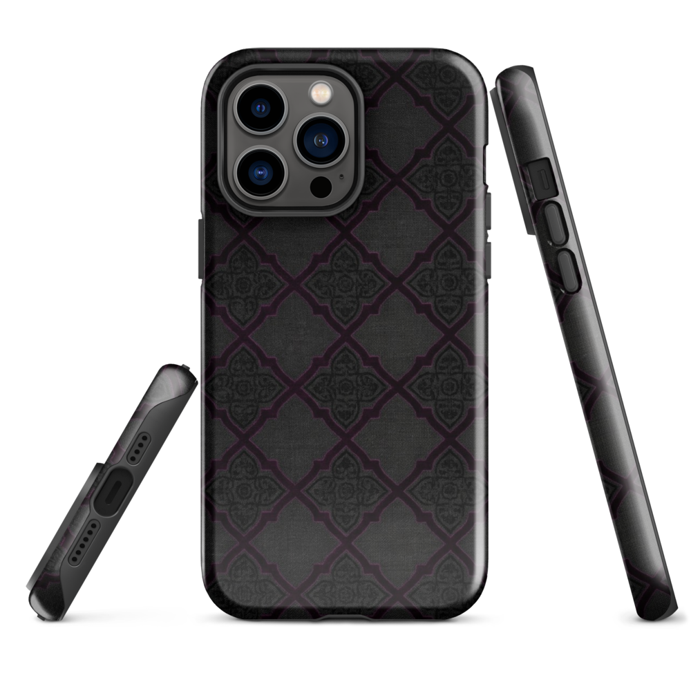 Black and Purple Whimsy Mall Goth Tough Case for iPhone®