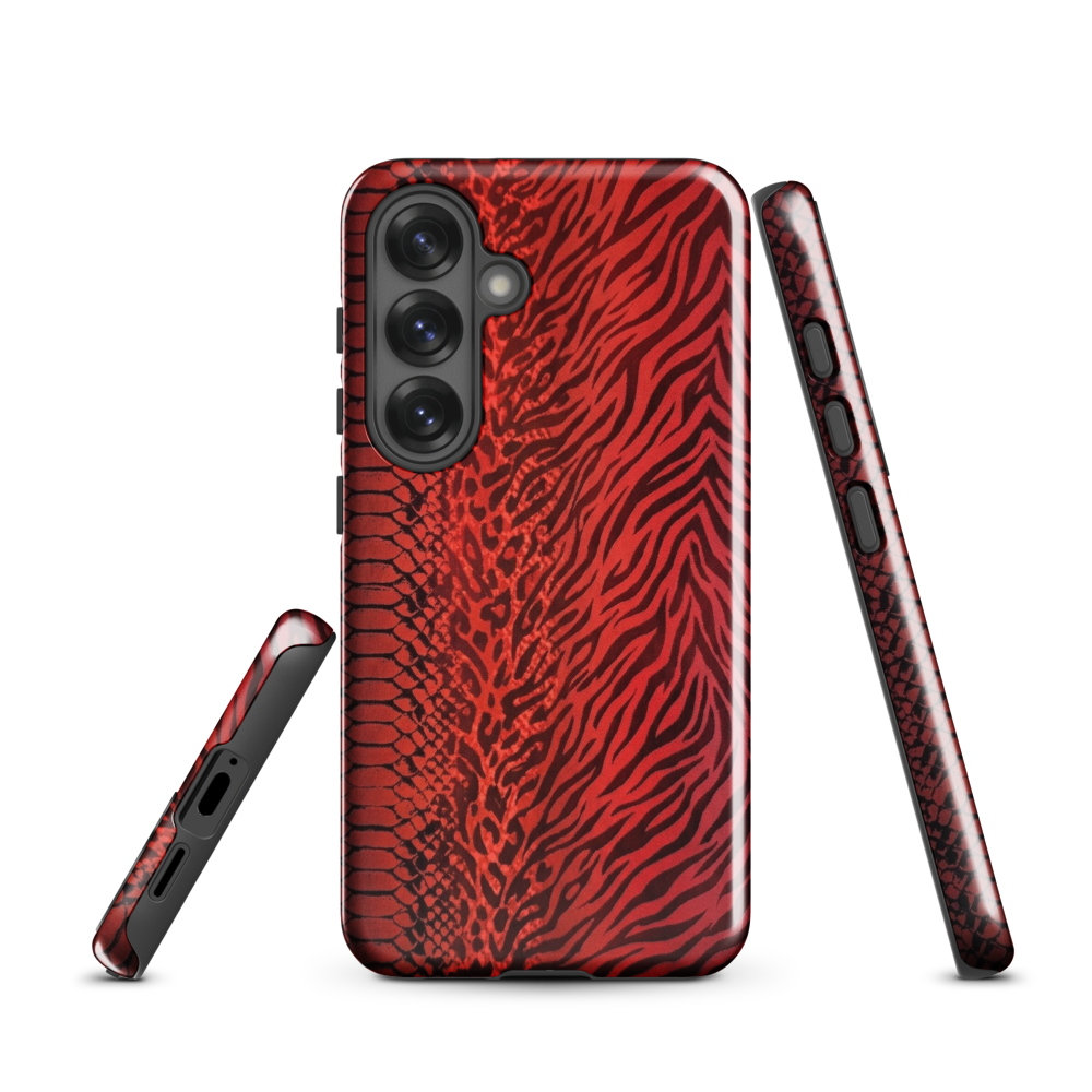 Red Zebra Snake & Leopard Print Tough Case for Samsung