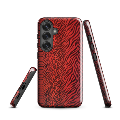 Red Zebra Snake & Leopard Print Tough Case for Samsung