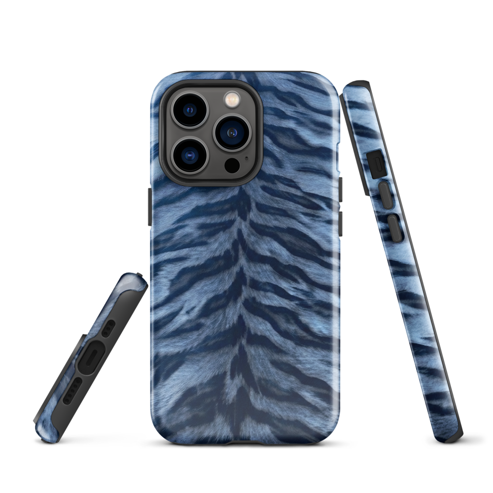 Blue Tiger Print Tough Case for iPhone®
