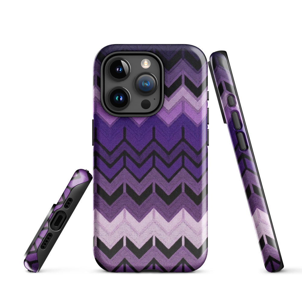 Purple Chevron Tough Case for iPhone®