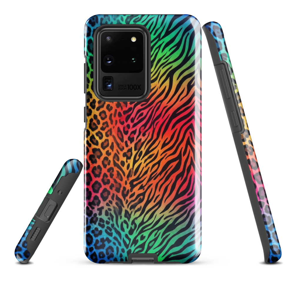 Rainbow Leopard & Zebra print Tough Case for Samsung