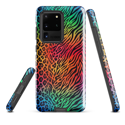 Rainbow Leopard & Zebra print Tough Case for Samsung