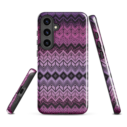 Purple Chevron Zebra & Leopard Print Tough Case for Samsung