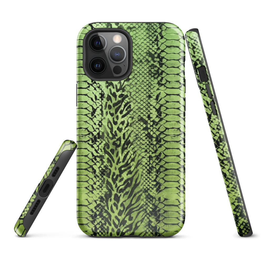 Green Snake Skin & Leopard Print Tough Case for iPhone®