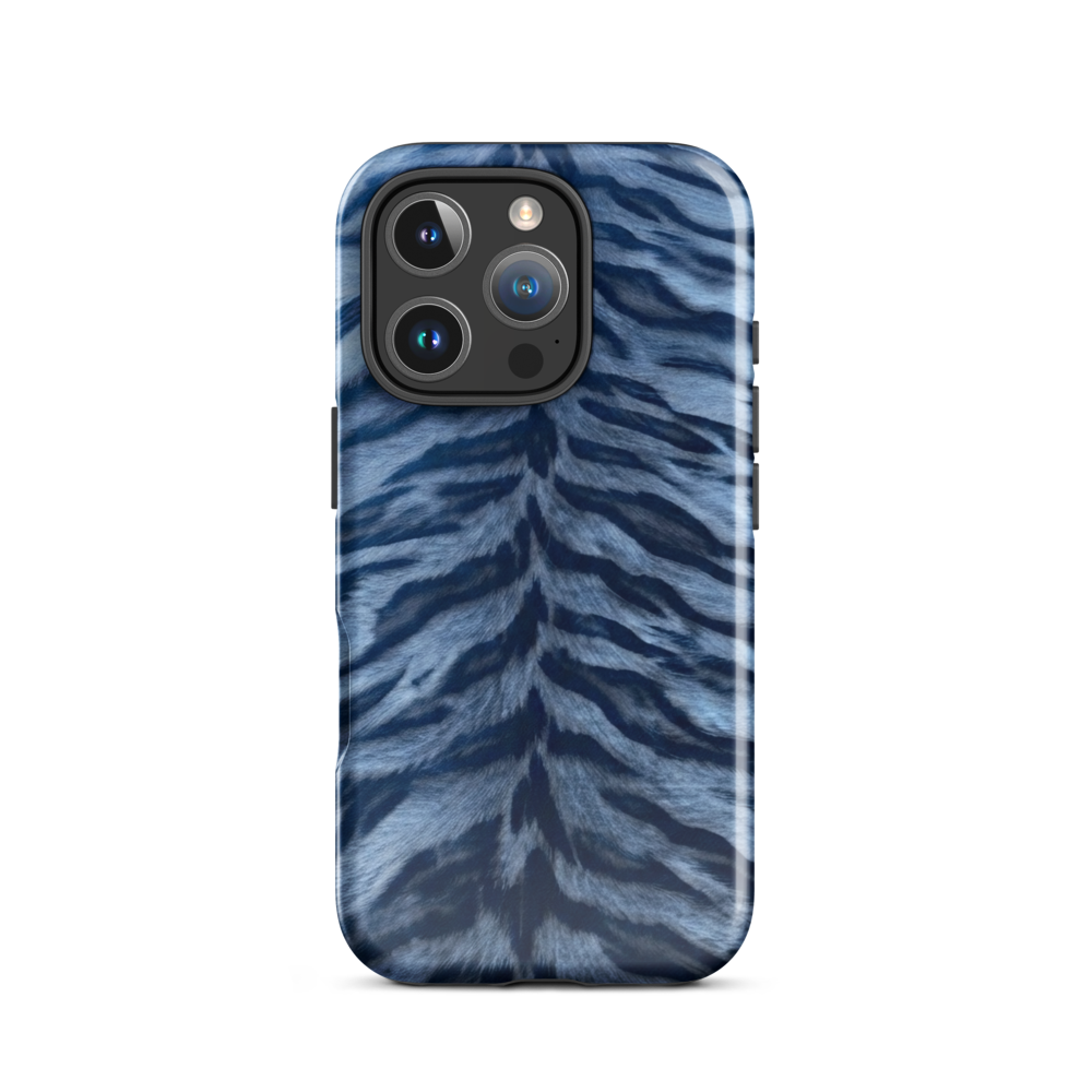 Blue Tiger Print Tough Case for iPhone®