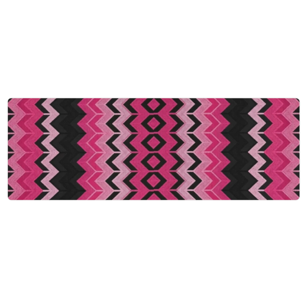 Pink & Black Chevron Print Pilates Yoga Mat