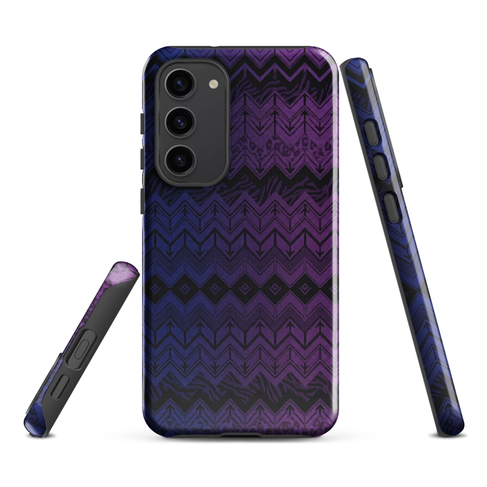 Purple & Blue Chevron Classic Tough Case for Samsung