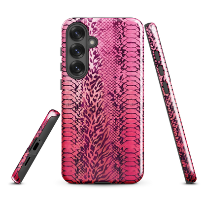 Pink Snake Skin & Leopard Print Tough Case for Samsung