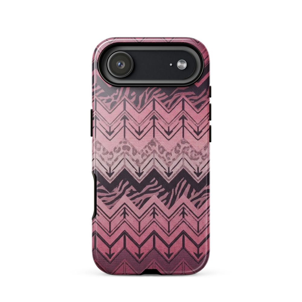 Pink Chevron Zebra & Leopard Print Tough Case for iPhone®