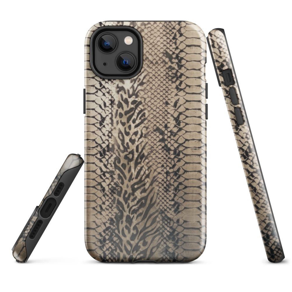 Neutral Snake Skin Tough Case for iPhone®