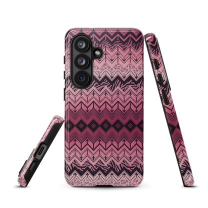 Pink Chevron Pattern Leopard & Zebra Print Tough Case for Samsung