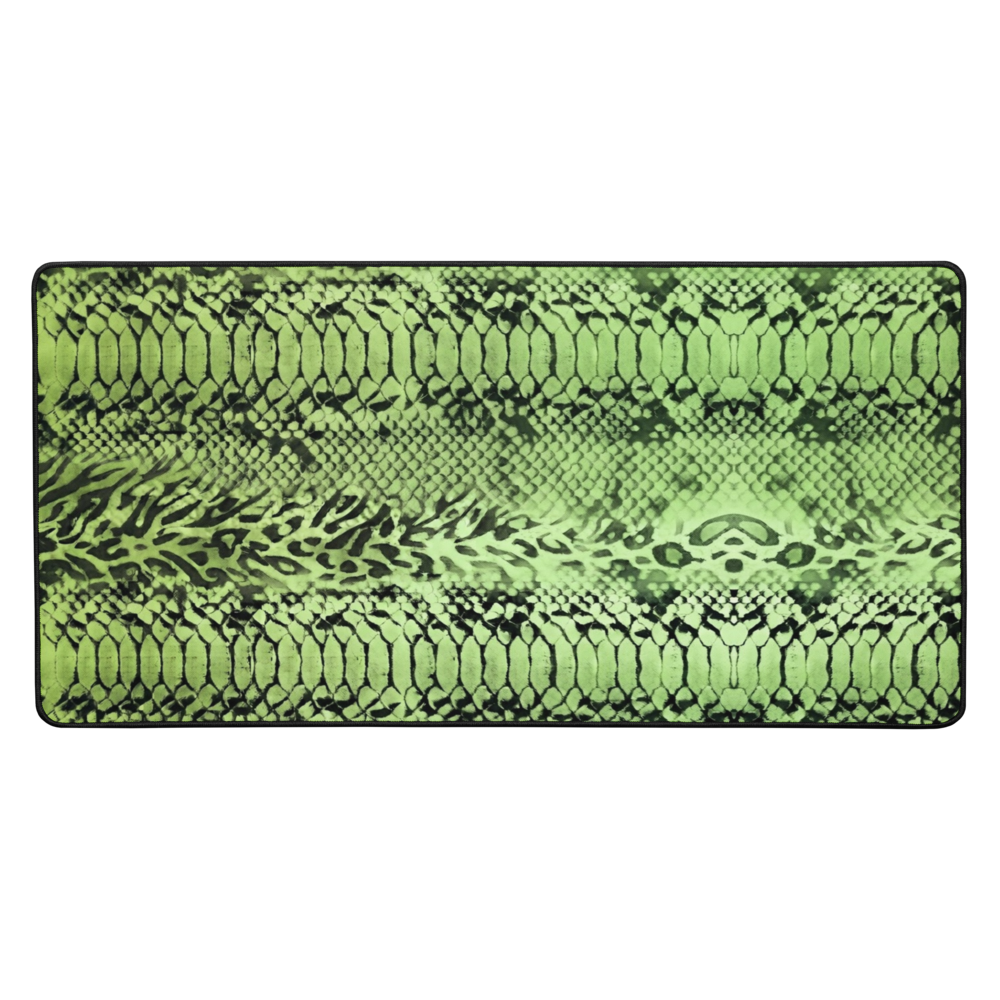Green Snake Skin & Leopard Print Desk Mat