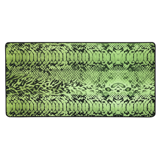 Green Snake Skin & Leopard Print Desk Mat