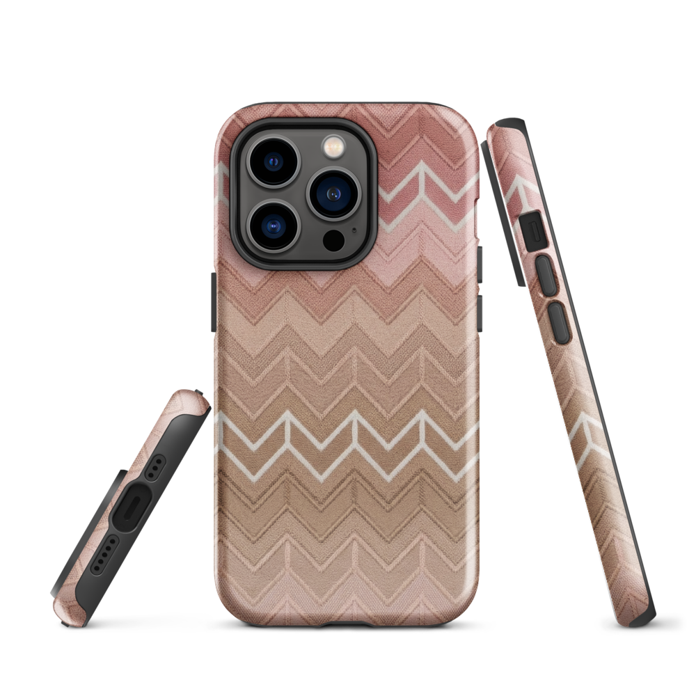 Pink & Muaves Chevron Pattern Tough Case for iPhone®