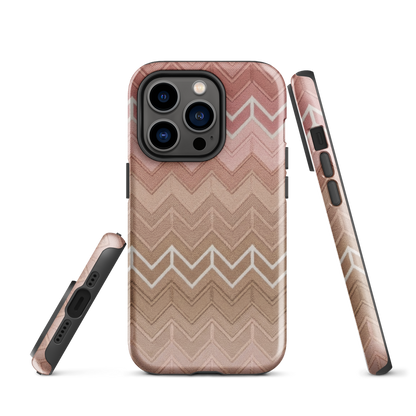 Pink & Muaves Chevron Pattern Tough Case for iPhone®