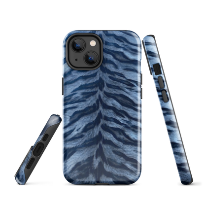 Blue Tiger Print Tough Case for iPhone®