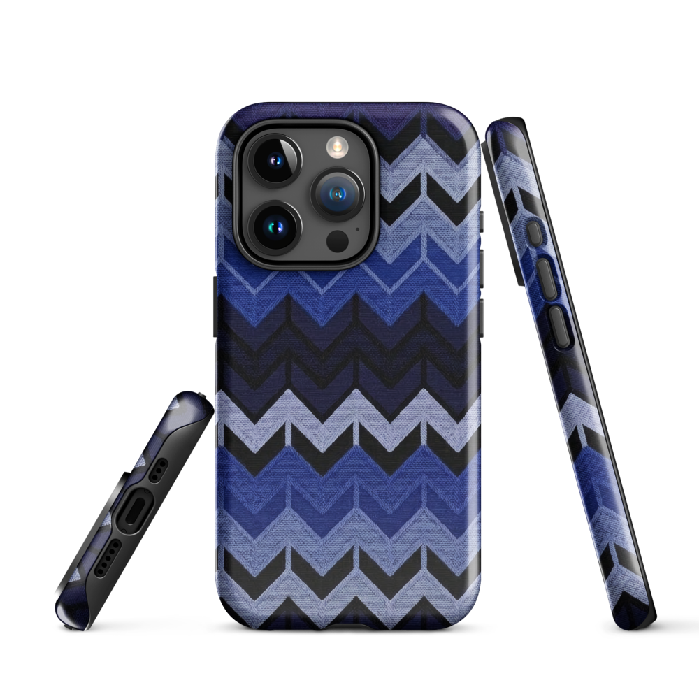 Blue Chevron Tough Case for iPhone®