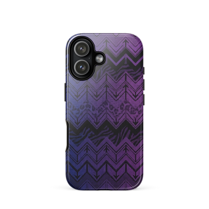Purple to Blue Chevron Zebra & Leopard Print Tough Case for iPhone®