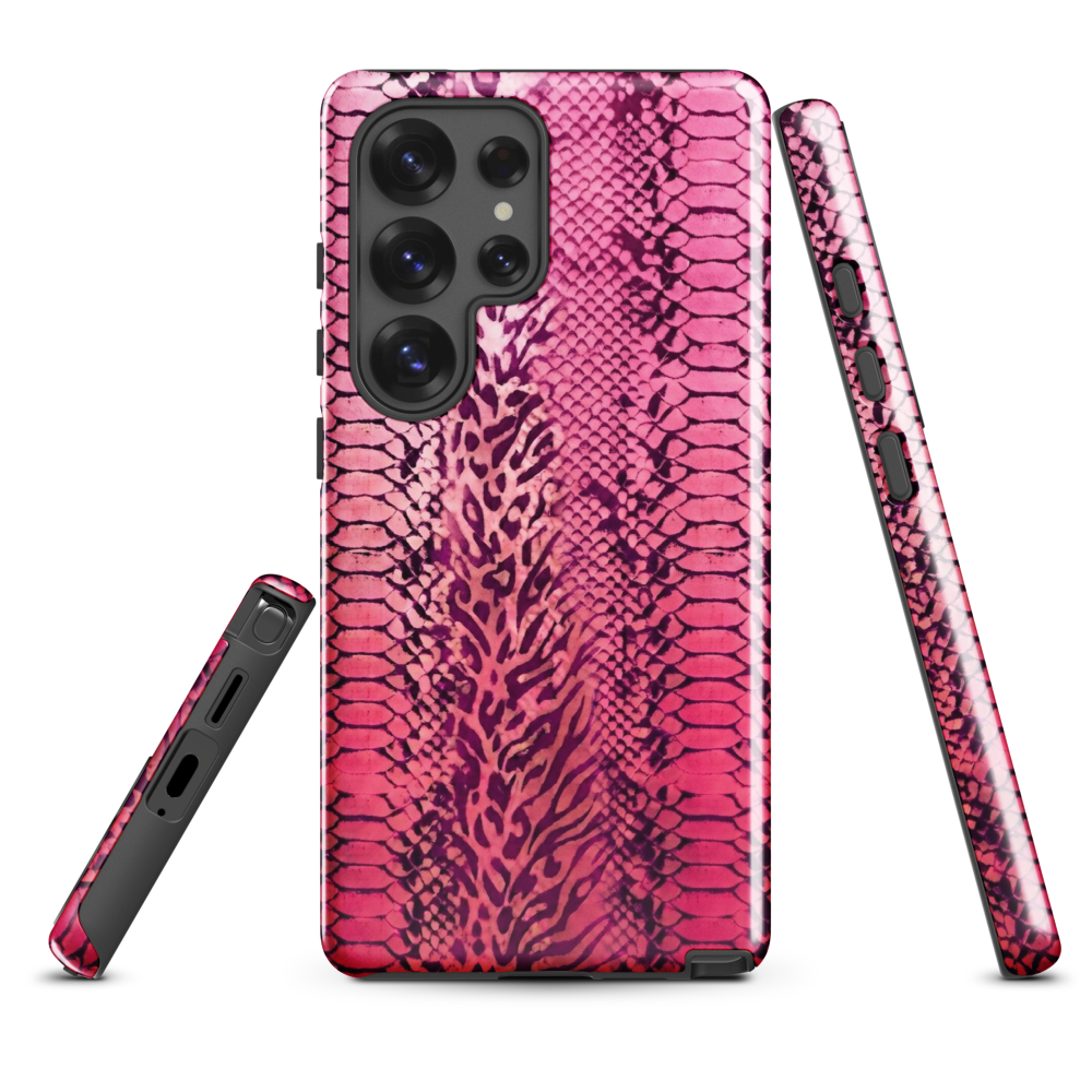 Pink Snake Skin & Leopard Print Tough Case for Samsung