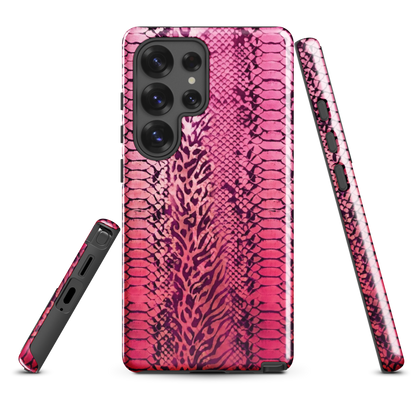 Pink Snake Skin & Leopard Print Tough Case for Samsung