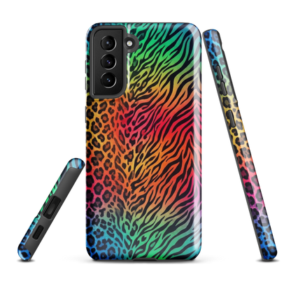 Rainbow Leopard & Zebra print Tough Case for Samsung