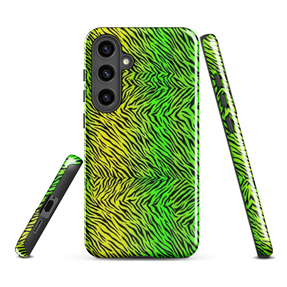 Green & Yellow  Zebra Print Tough Case for Samsung