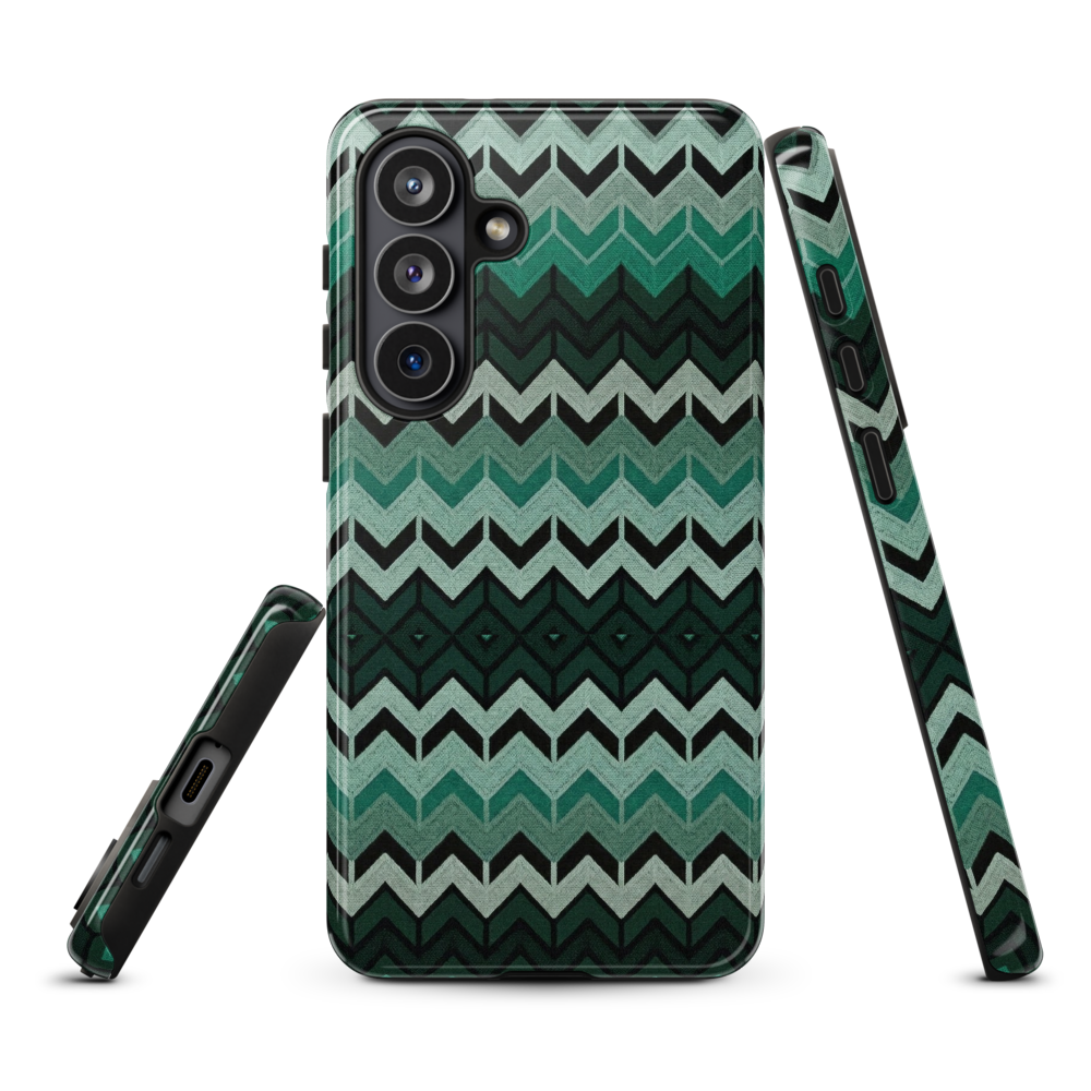 Green Chevron Tough Case for Samsung
